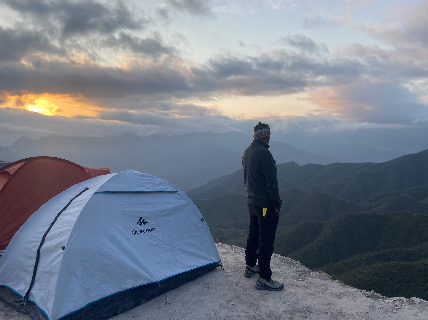 Acampando en el semi desierto queretano